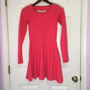 Aéropostale Long Sleeve Pink Bethany Mots Dress